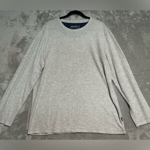 Eddie Bauer Sleepwear Waffle Knit Shirt Men’s XL Grey